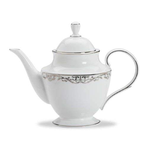 Lenox Coronet Platinum Bone China Teapot