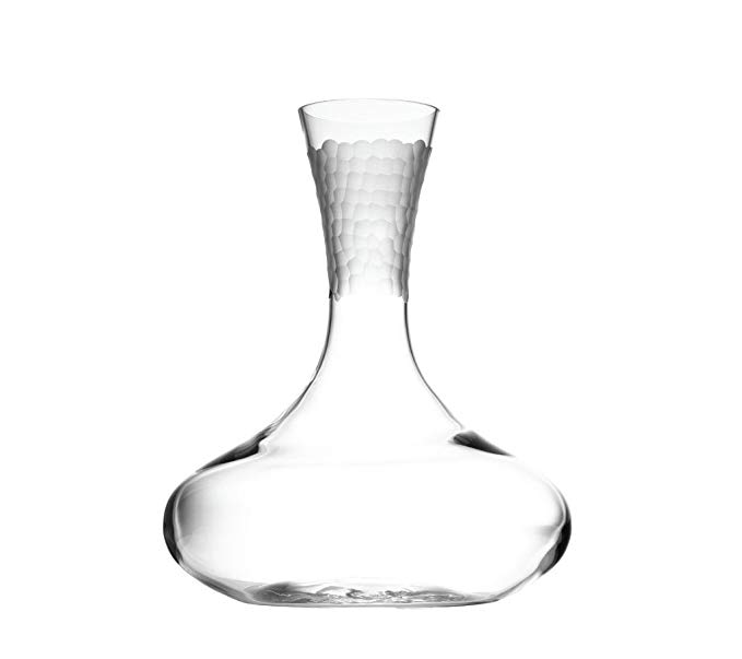 Kim Seybert Frosted Wine Decanter, Lead-Free Aerating and Decanting Wine Accessory, 10.5