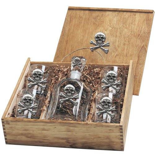 Skull and Bones Capitol Decanter Box Set