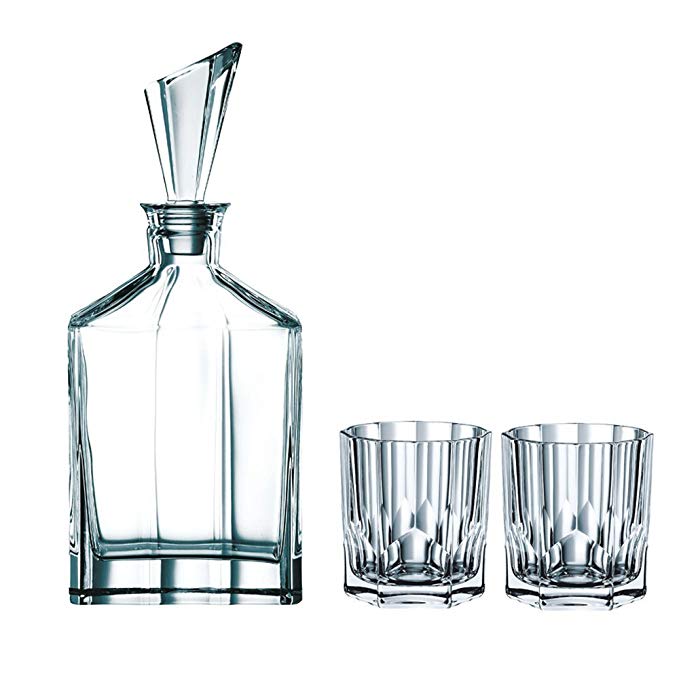 Nachtmann Aspen Decanter Set with Stopper and Whisky Tumblers